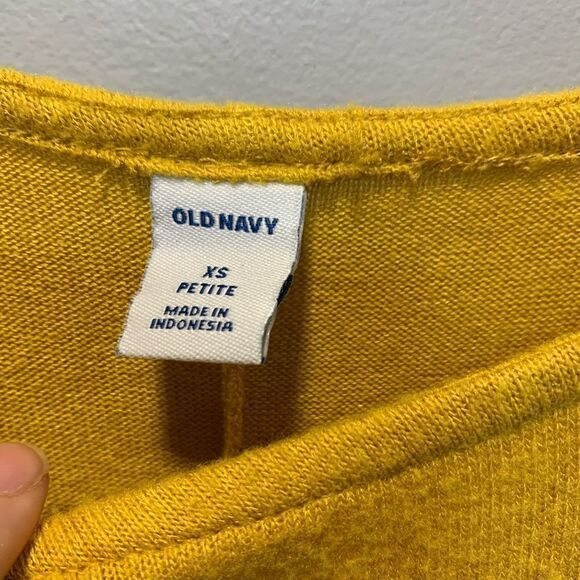 NWT Old navy plus knit Long sleeve swing mustard dress size xs petite - Picture 14 of 15